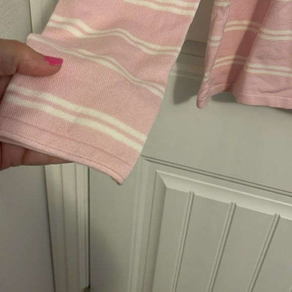 J. McLaughlin women’s‎ Lg. Modal blend SOFT L/S pink & cream stripe pullover top - Picture 3 of 11